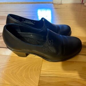Dansko Black Leather Heels